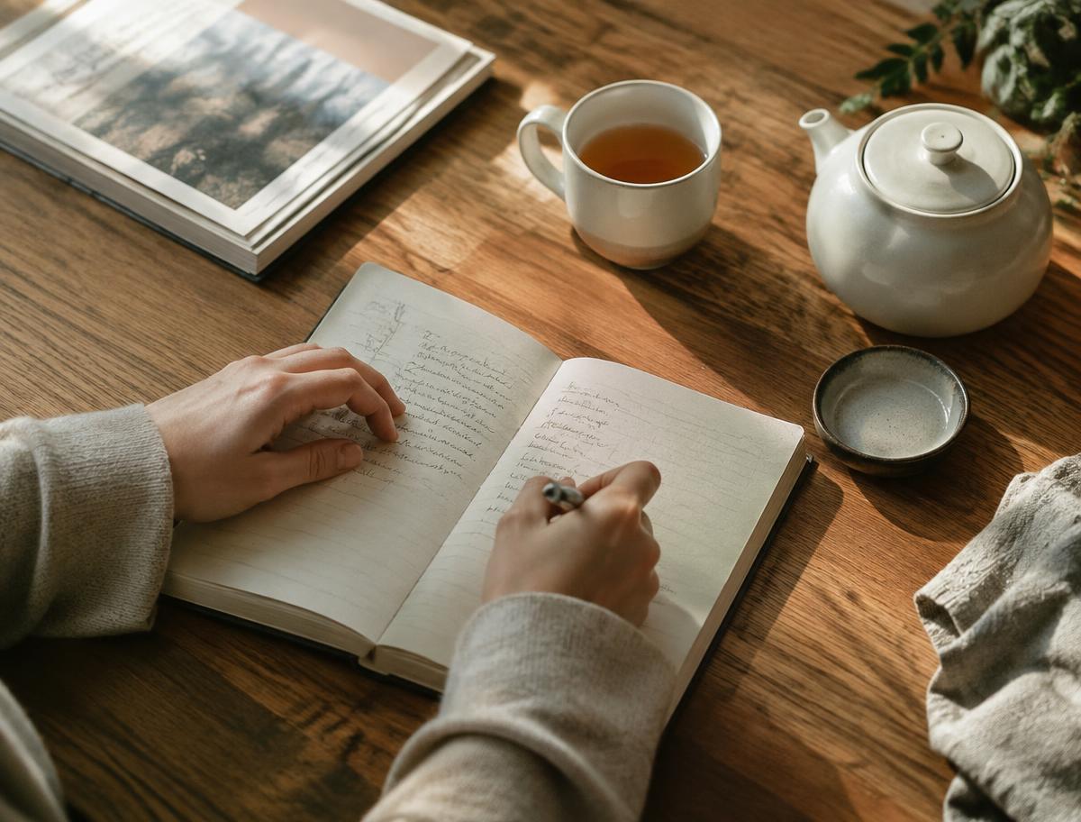 A gentle morning pages ritual